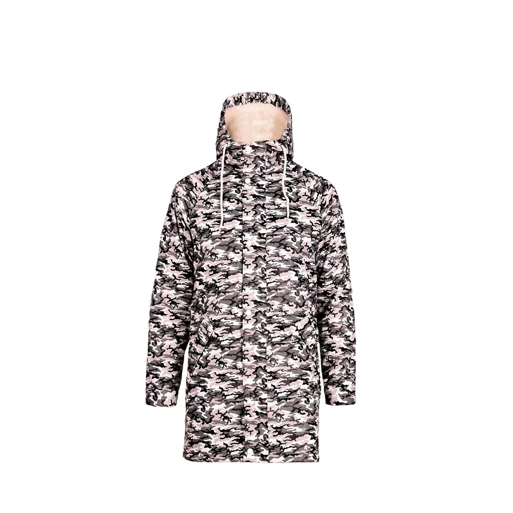 Camouflage Raincoat with Teddy Fleece Lining