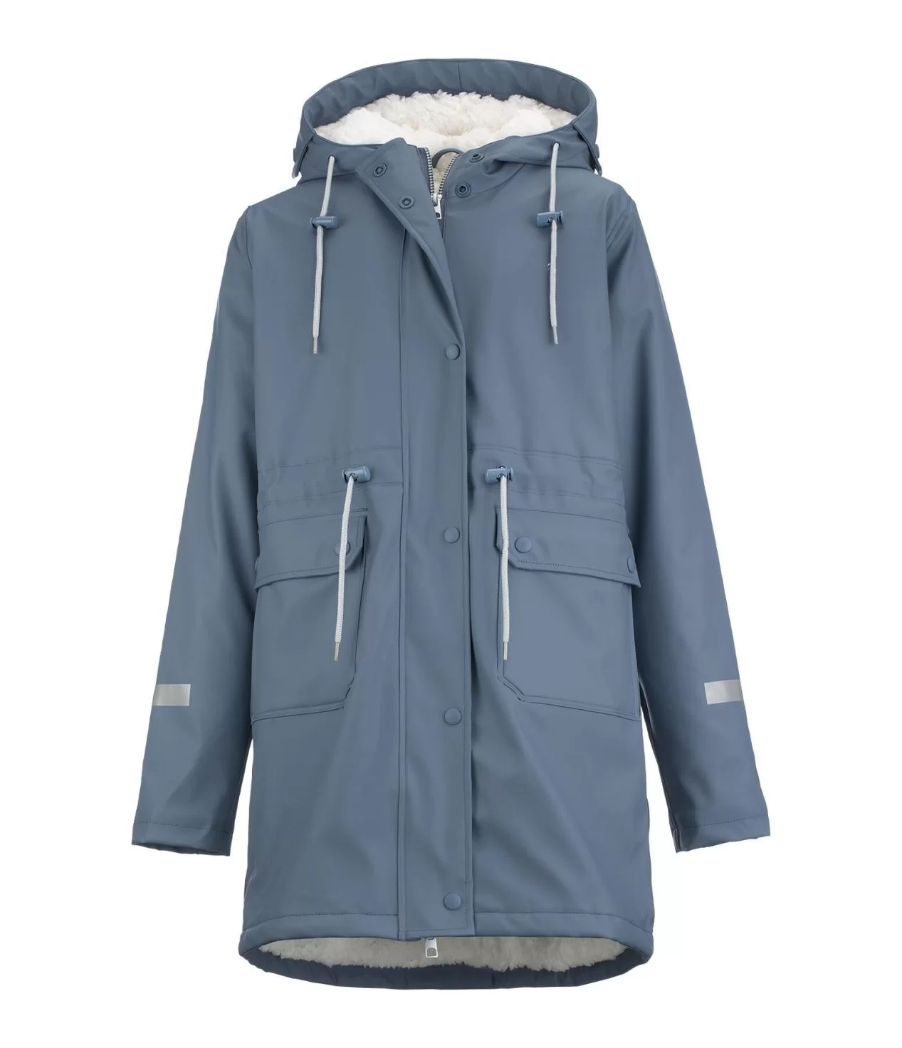 Children’s PU Rain Jacket with Teddy Fleece