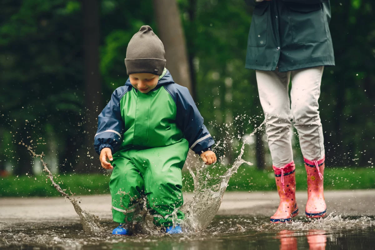 All-Weather Outdoor Applications for KIDS PU puddlesuit